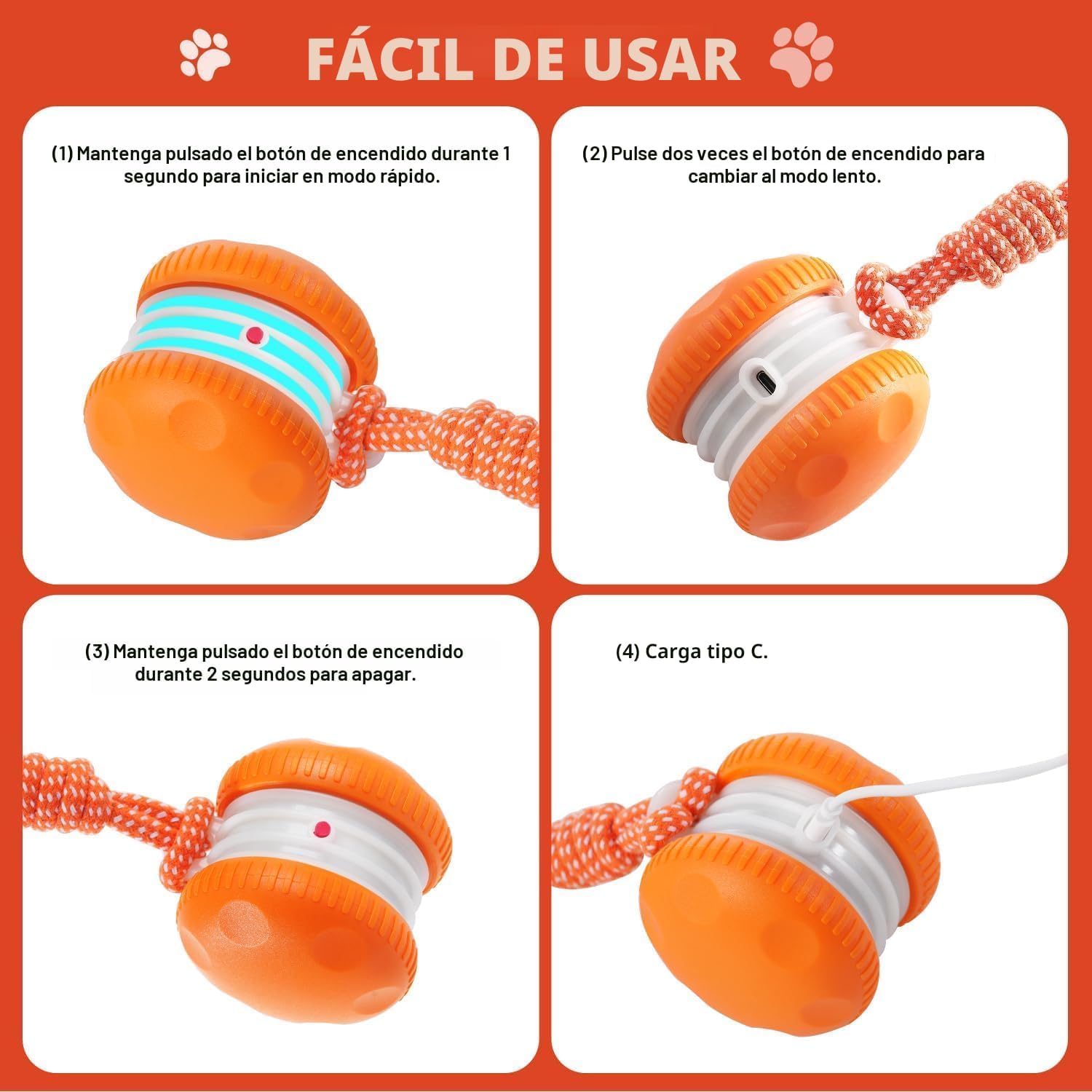 QGI Juguetes interactivos para perros, camino aleatorio, eléctrico,...