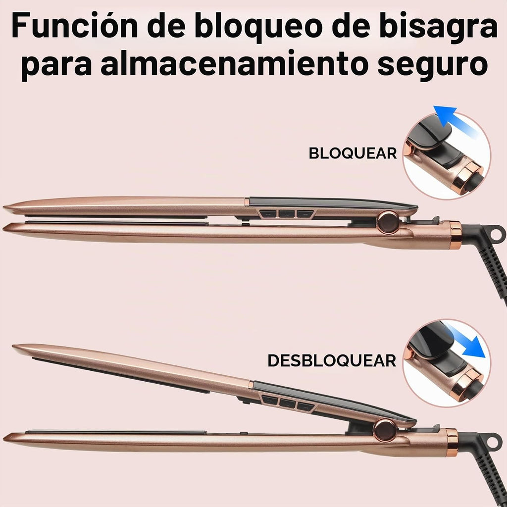 UNOBEY Plancha de pelo con placas flotantes de cerámica para cabell...