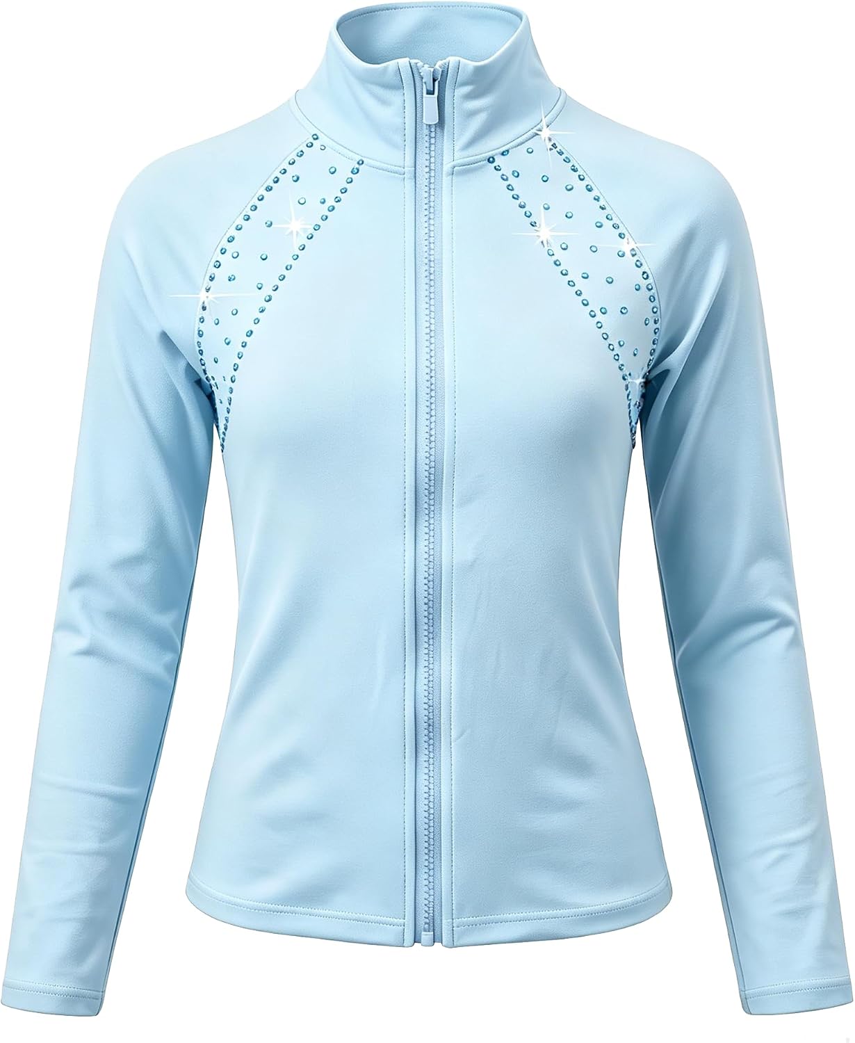 JoyCan Chaqueta de entrenamiento de patinaje sobre hielo para niña,...