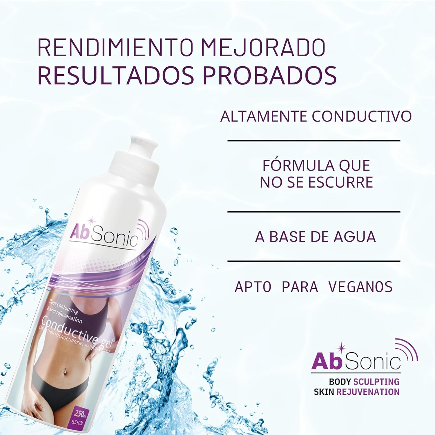 Absonic - Gel conductor para estimuladores abdominales, estimulació...