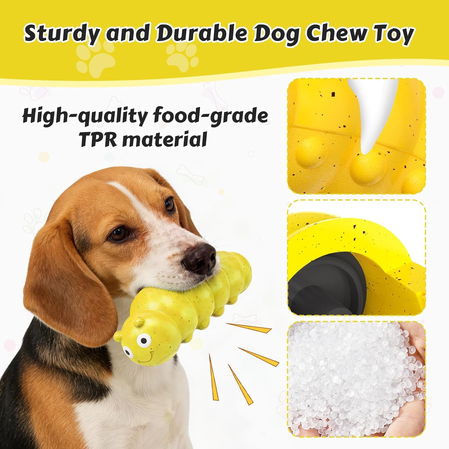Whiskopia Juguetes masticables resistentes para perros, juguetes ch...