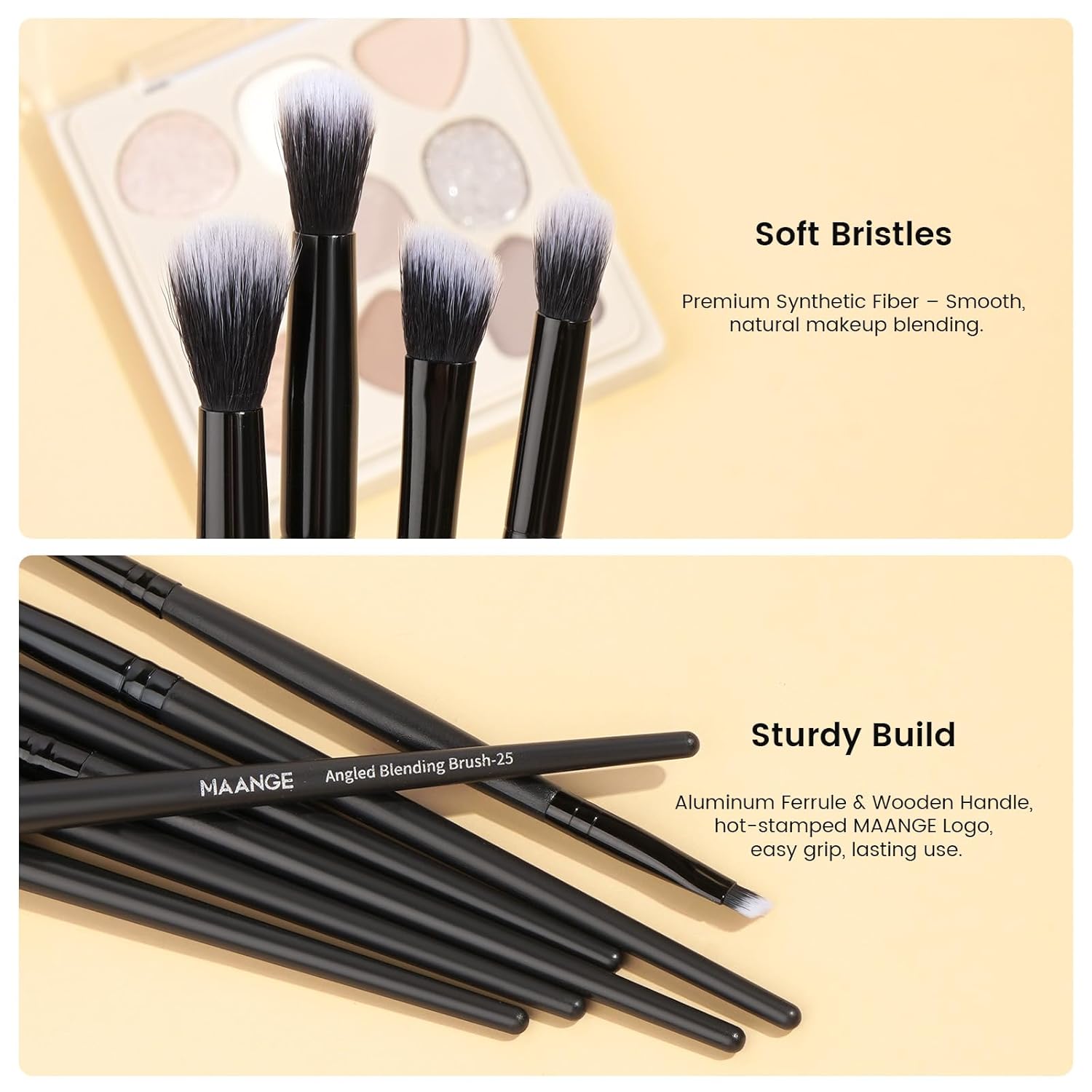 MAANGE Juego de 41 brochas de maquillaje de alta calidad, sintética...