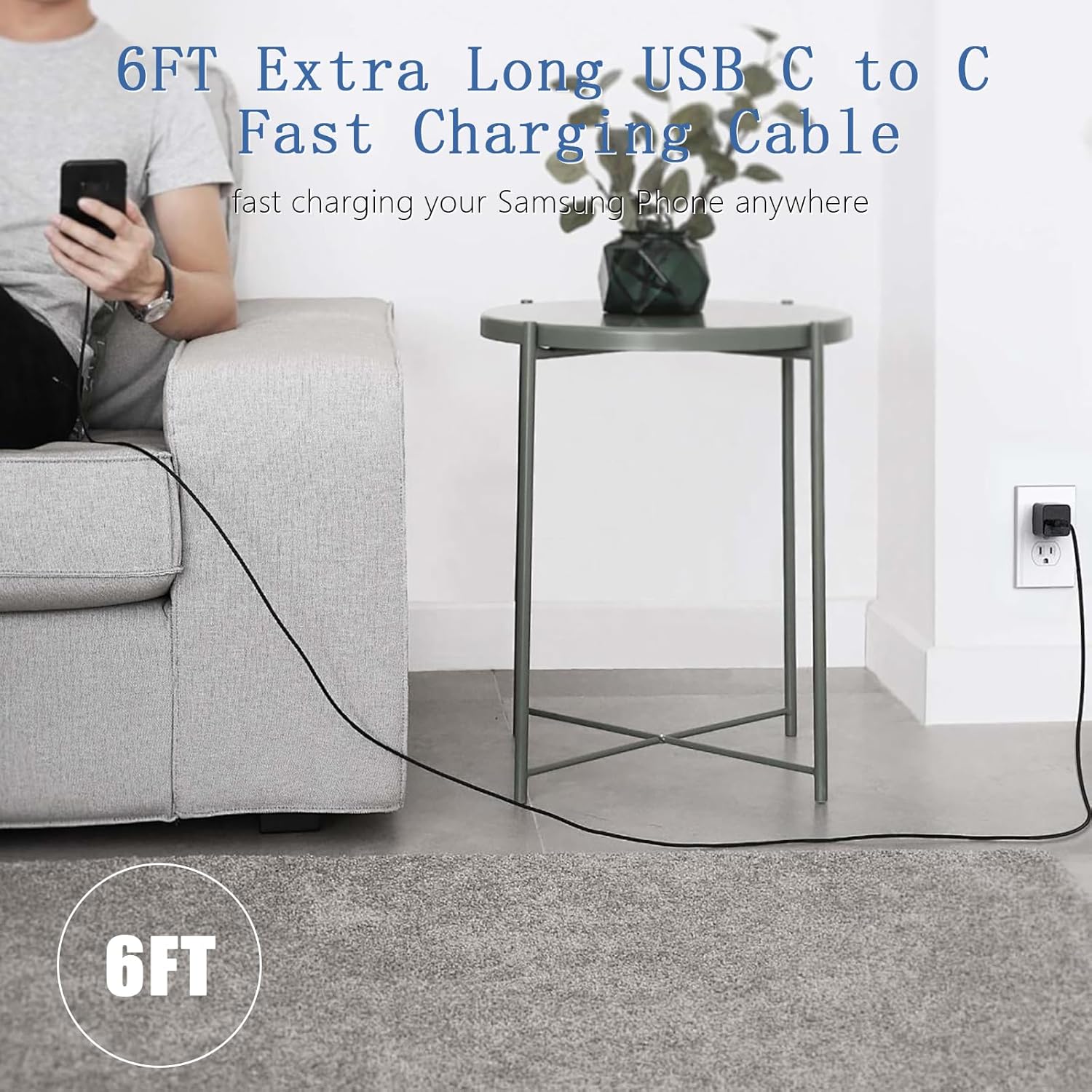 Cargador USB C súper rápido para Samsung, cargador Samsung de 45 W,...