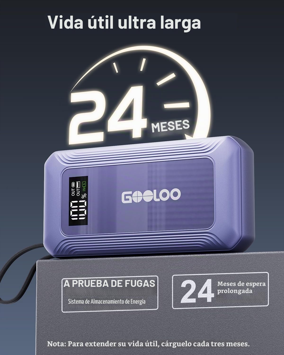 GOOLOO G7 3000A arrancador de auto con cable incorporado, banco de...