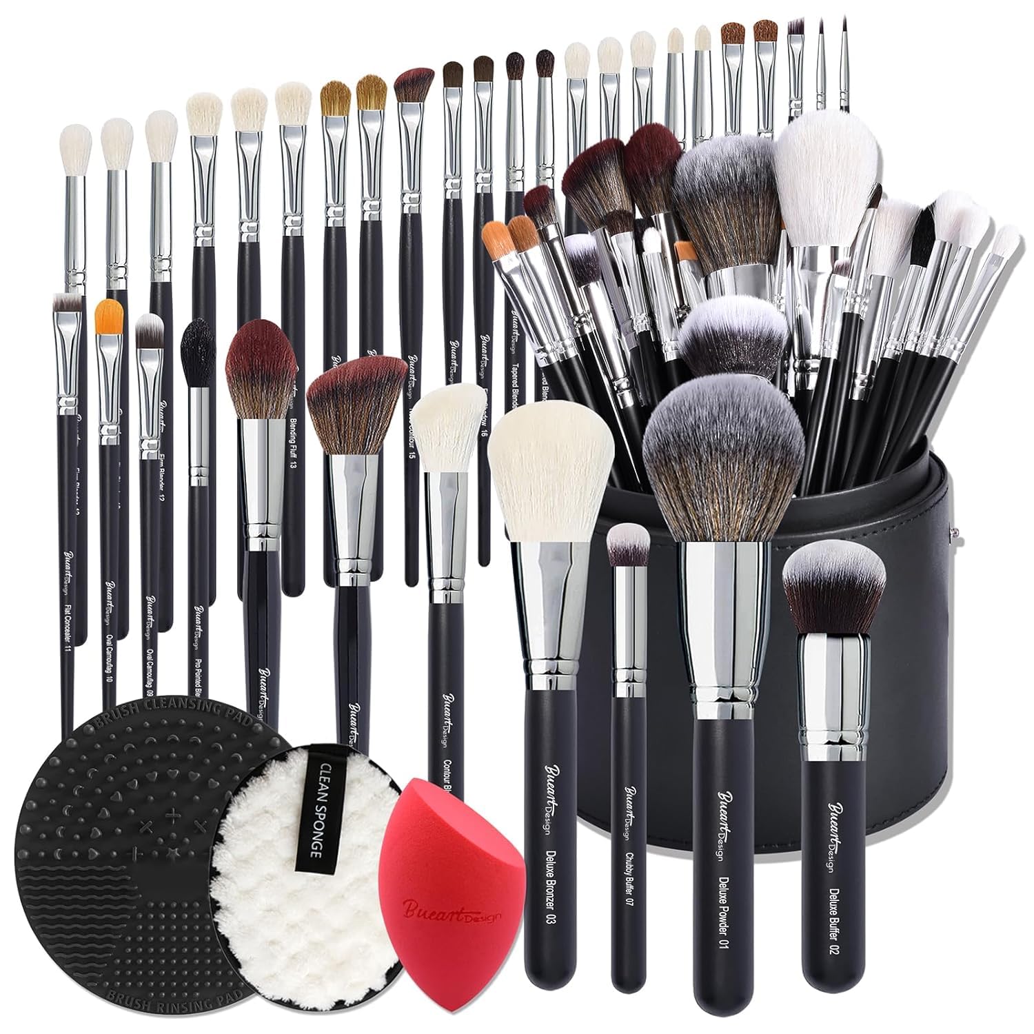 Bueart Design Pro maquillaje Artista 34Pcs Juego de brochas de maqu...