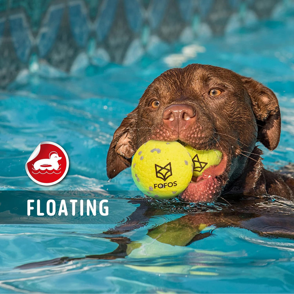 FOFOS Pelotas para perros, juguetes masticables, pelota de tenis pa...