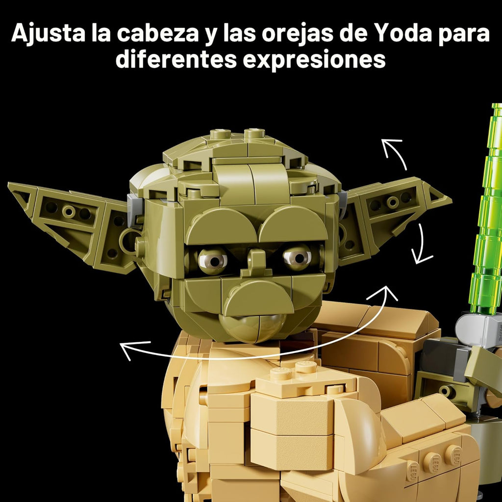 LEGO Star Wars: Attack of the Clones Yoda Busto con sable de luz \u...