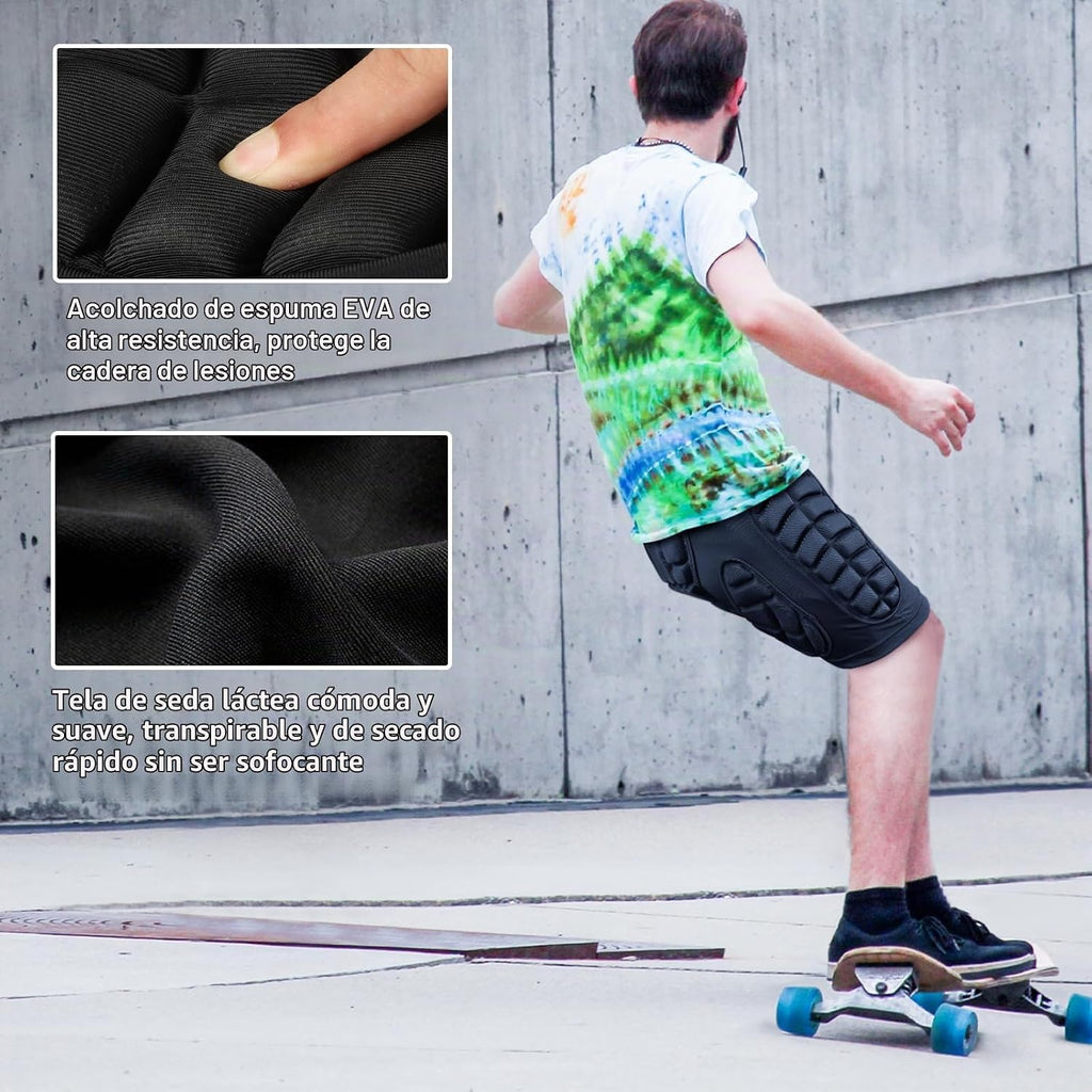 Cienfy - Pantalones cortos acolchados 3D con protección para las ca...