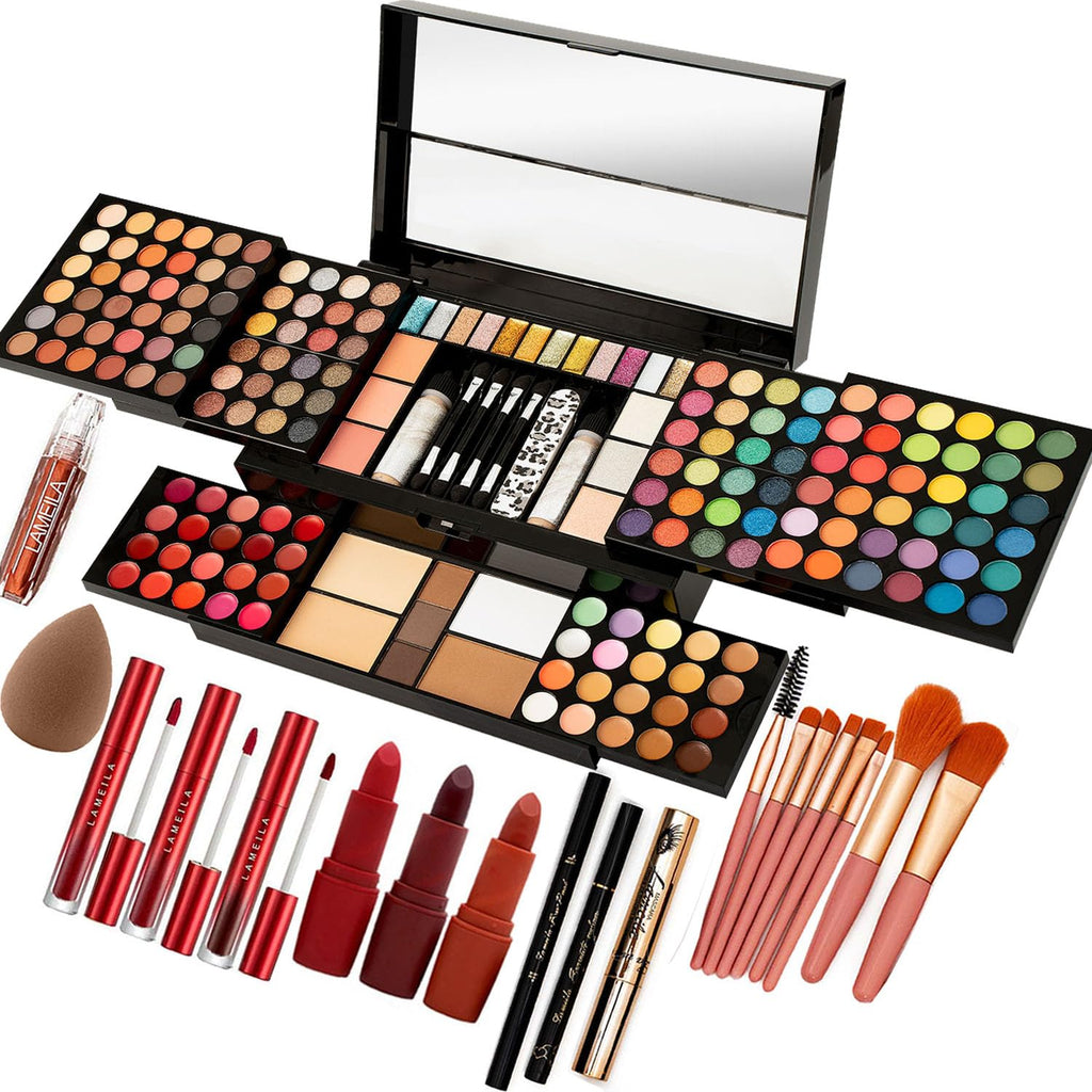 MISS ROSE M - Paleta de maquillaje profesional de 187 colores, kit...