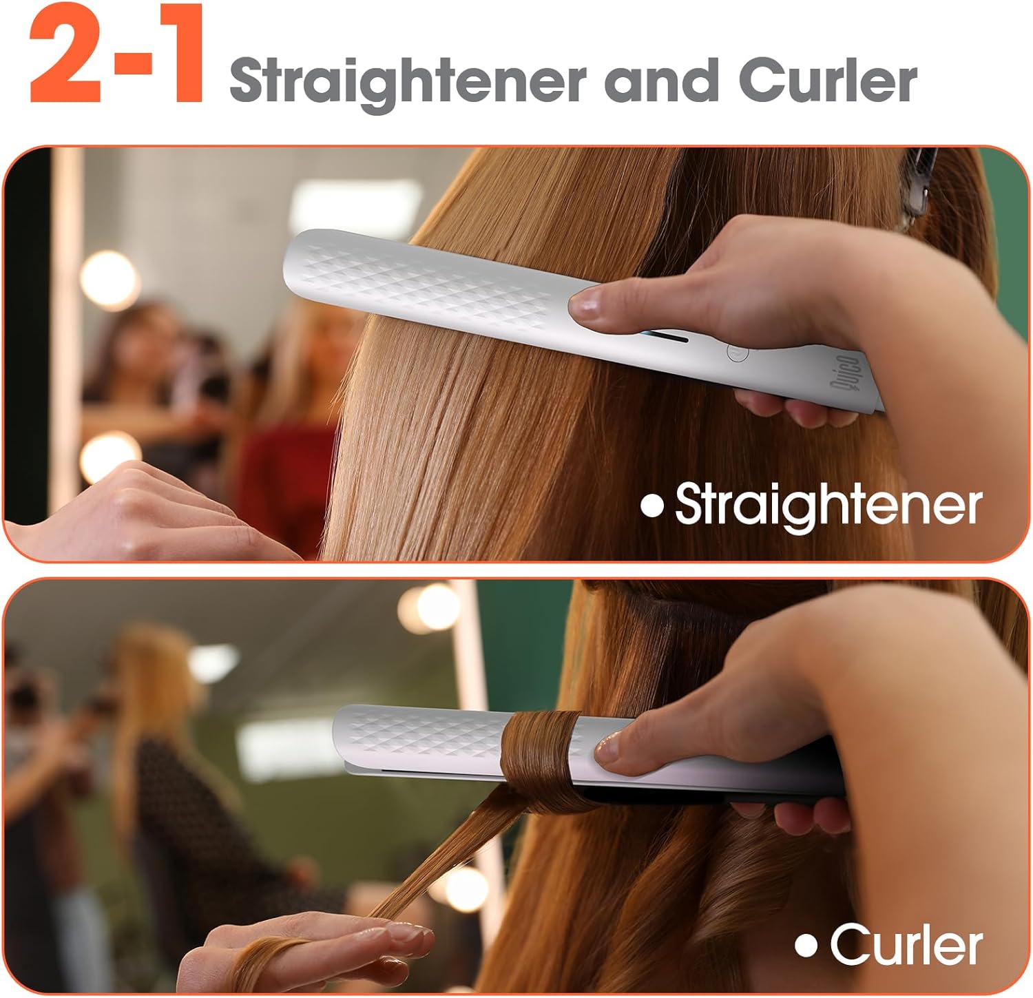 Quico - Plancha para el cabello, 110-240V, plancha para el cabello...