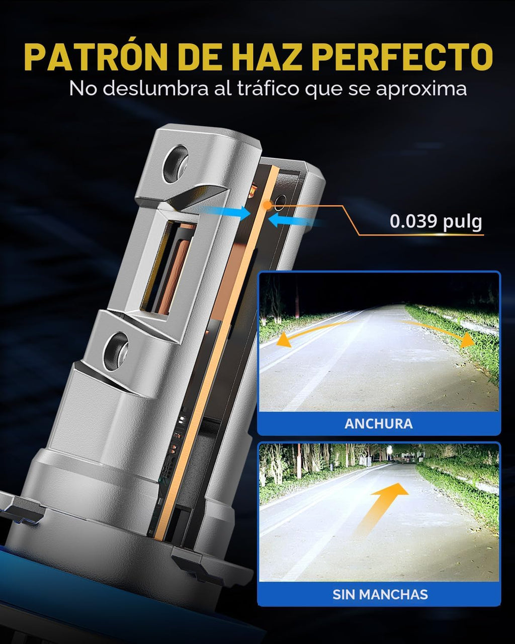 Ursprung Bombillas LED H11\/H8\/H9 9005\/HB3, 120 W, 15 veces más b...
