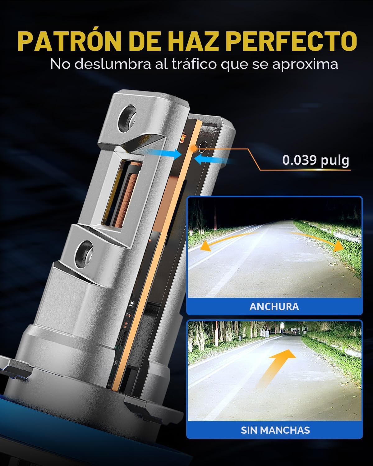 Ursprung Bombillas LED H11\/H8\/H9 9005\/HB3, 120 W, 15 veces más b...