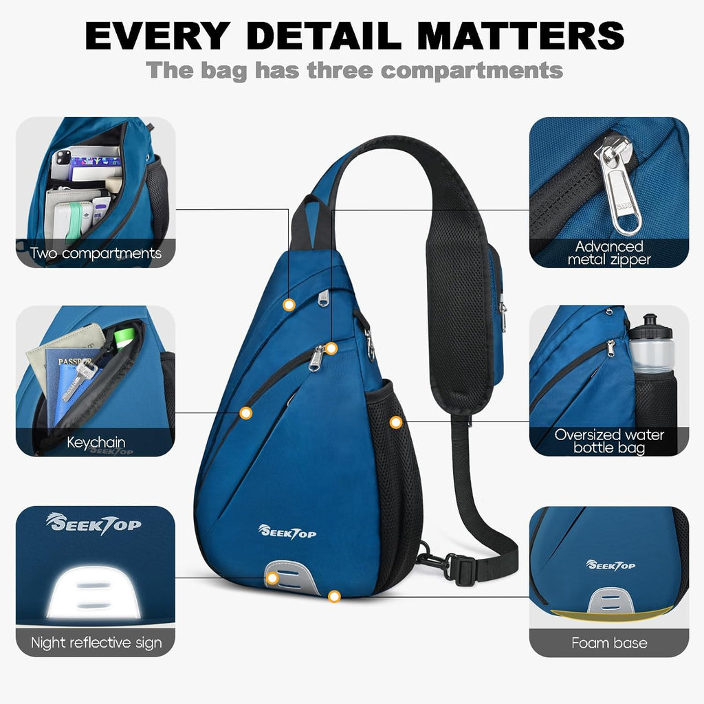 Seektop Bolsa cruzada antirrobo para mujer, con bloqueo RFID, imper...