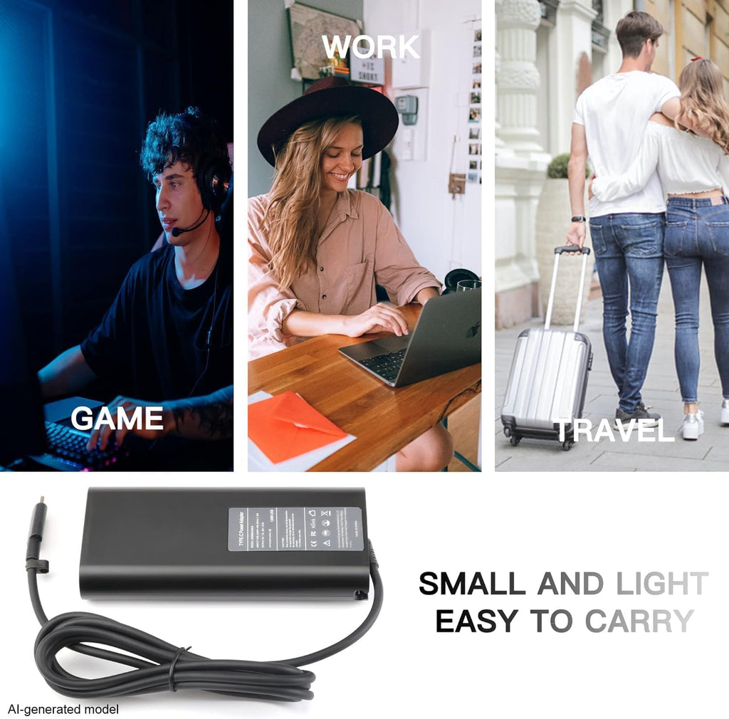Cargador USB C de 130 W compatible con Dell Precision 5570 5560 555...