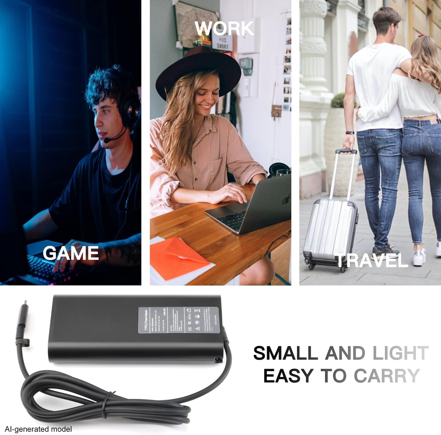 Cargador USB C de 130 W compatible con Dell Precision 5570 5560 555...