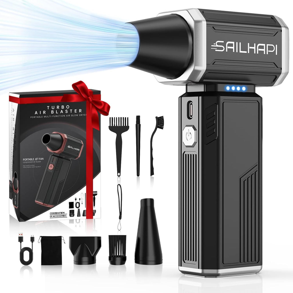 SAILHAPI Potente ventilador turbo de 300000 RPM, soplador de mano d...