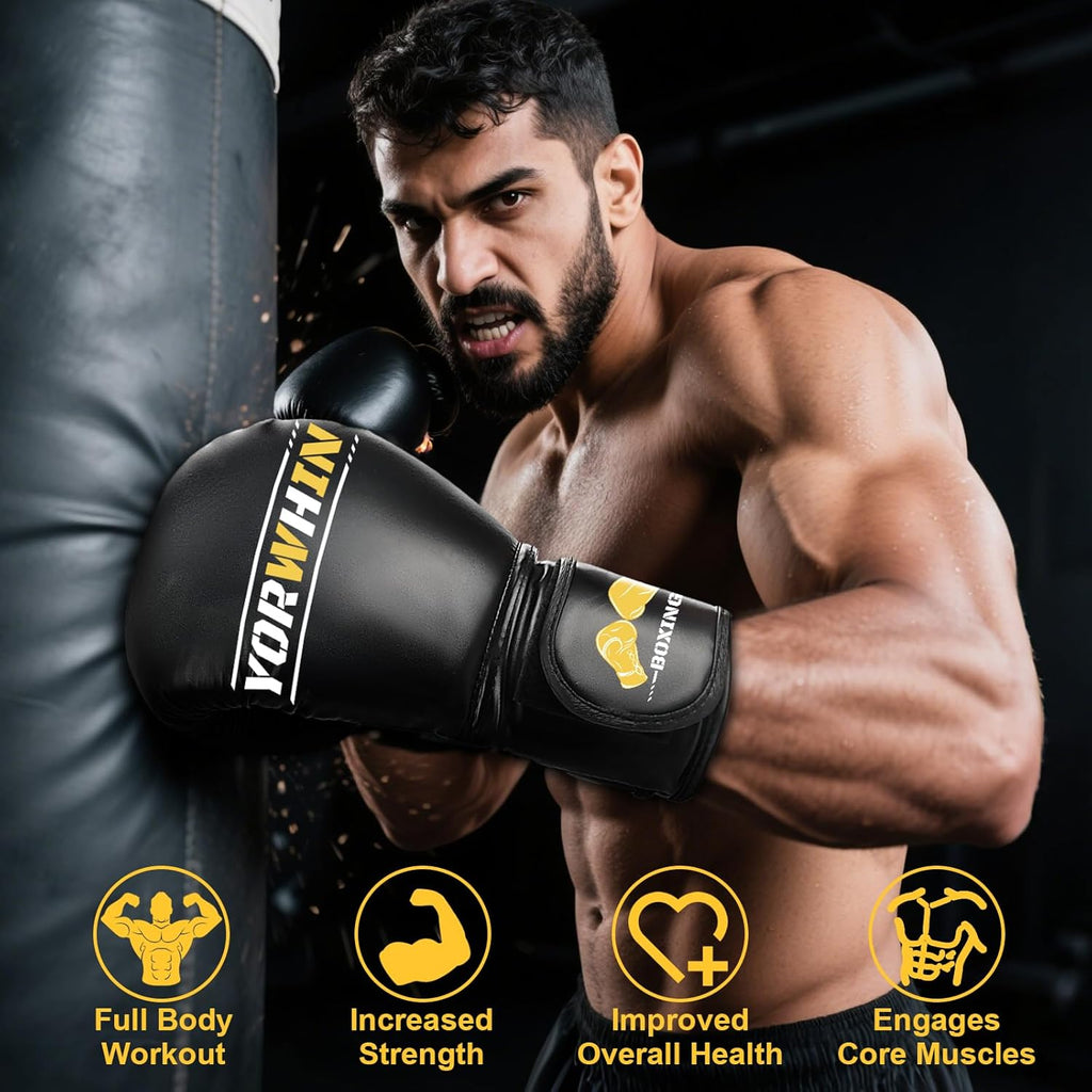 Guantes de boxeo para hombres y mujeres, guantes de entrenamiento y...