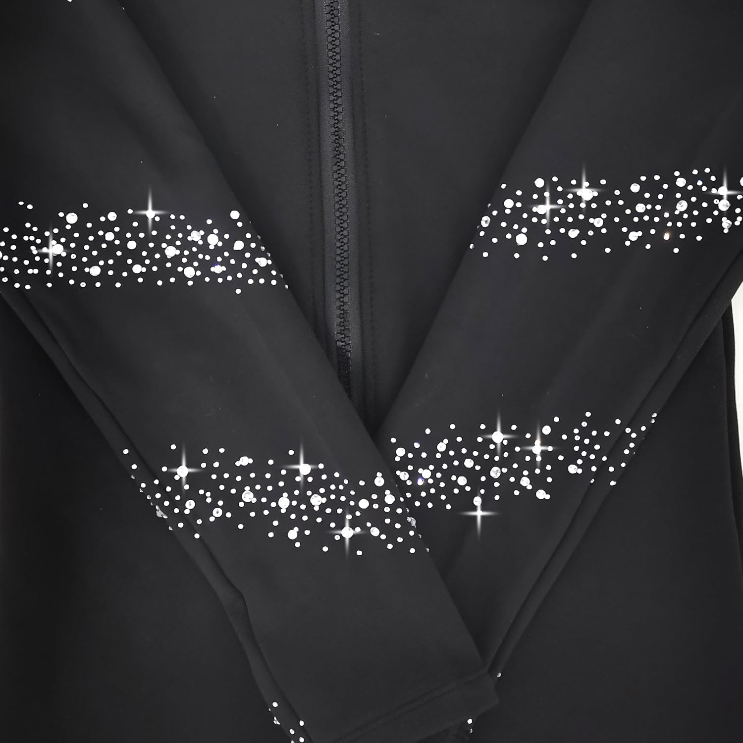 JoyCan Chaqueta de entrenamiento de patinaje artístico de hielo neg...