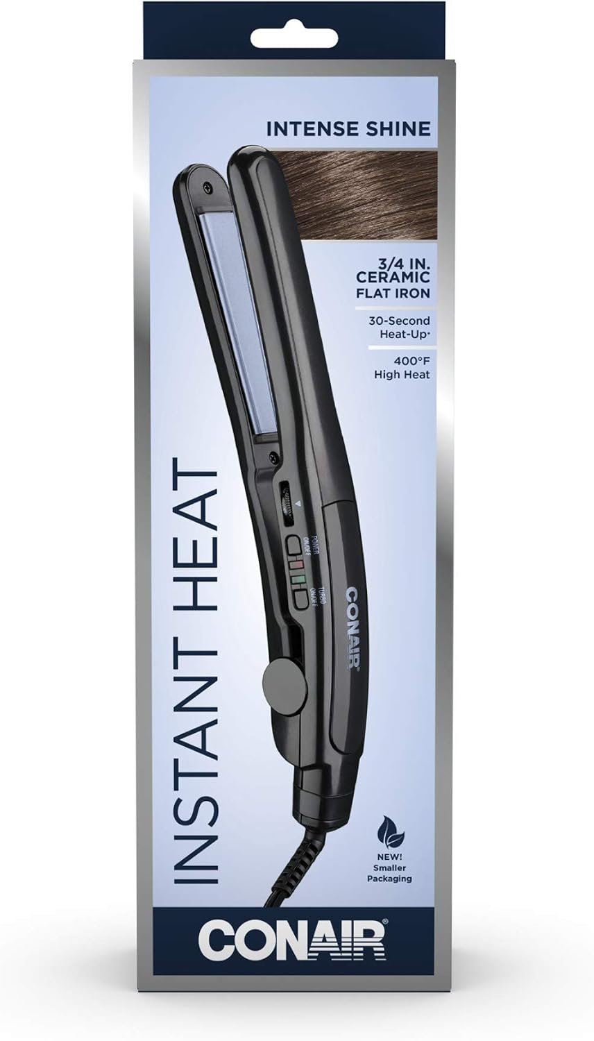 Conair Plancha de cerámica de calor instantáneo, 3\/4 pulgadas