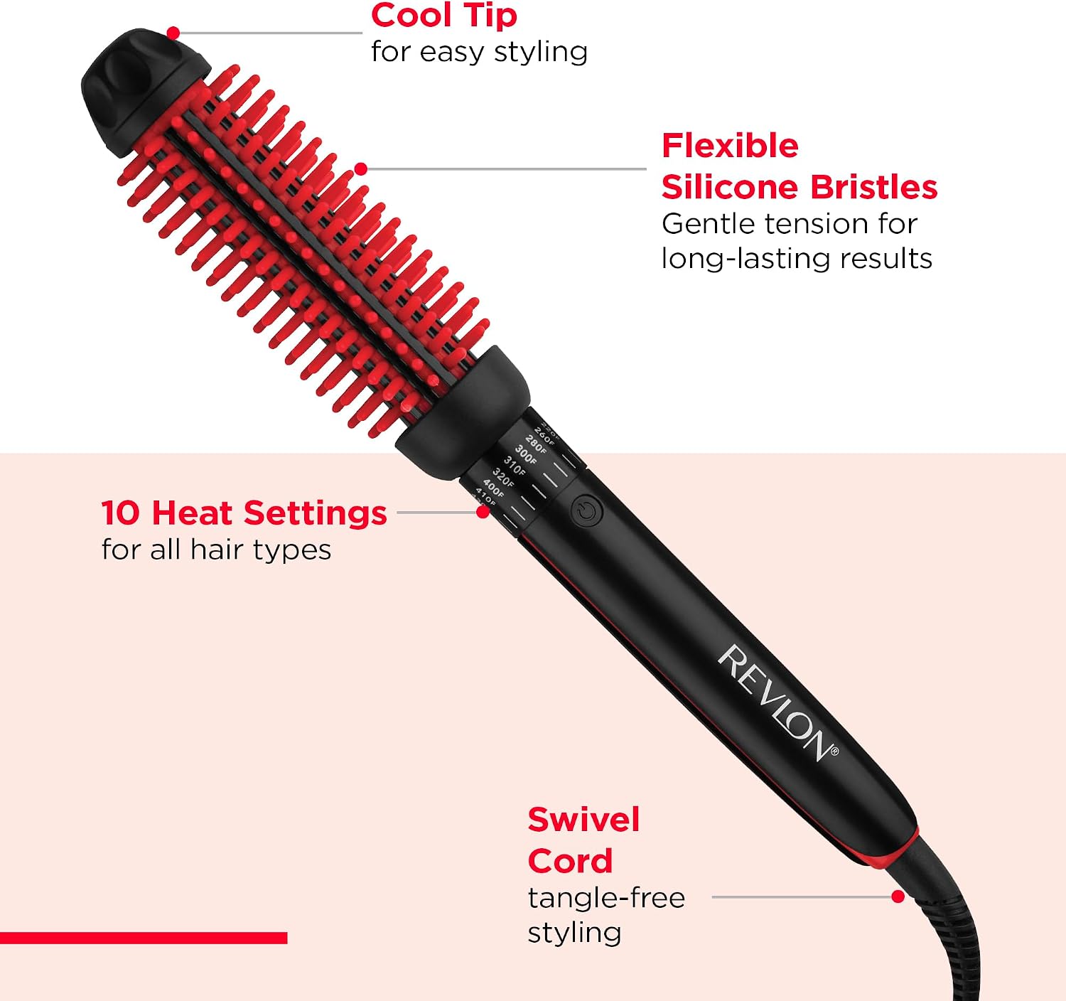 REVLON Nuevo y Mejorado SmoothStay Cepillo para Cabello con Calefac...