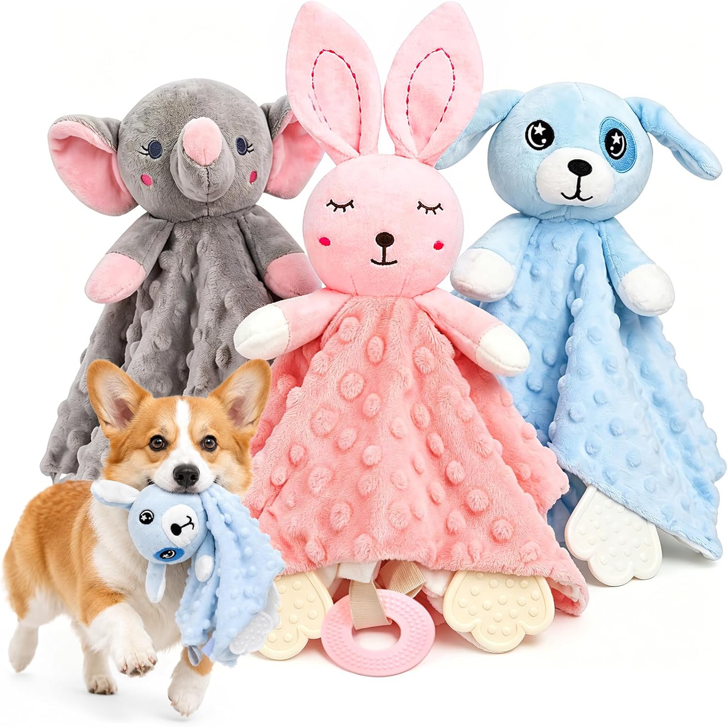 BluPup Juguetes para perros pequeños masticadores suaves – Paquete...