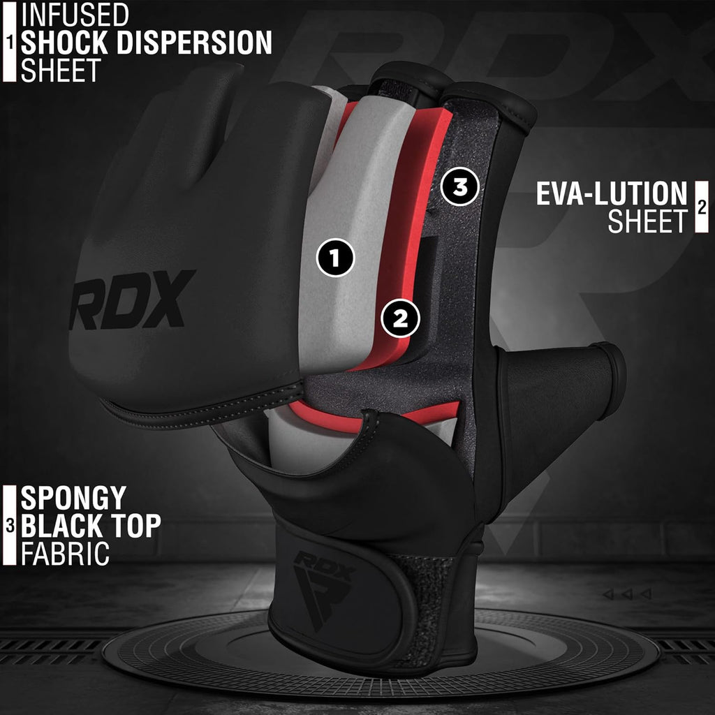 RDX Guantes MMA Grappling Sparring, Cuero Maya Hide, Guantes de Box...