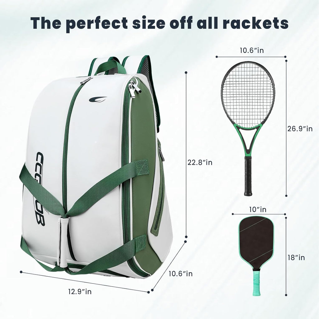 CCGTIOR Bolsa de Tenis que Sostiene 2 Raquetas con Compartimento pa...