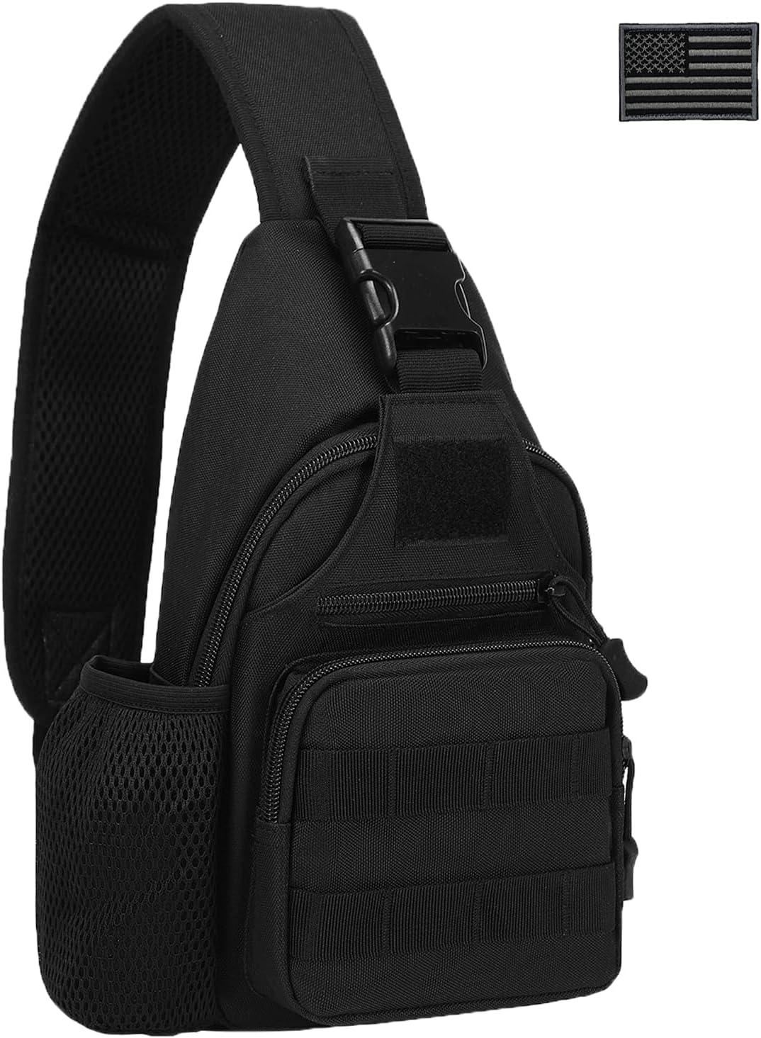 ZHIERNA Mochila Táctica de Bandolera con Soporte para Botella de Ag...