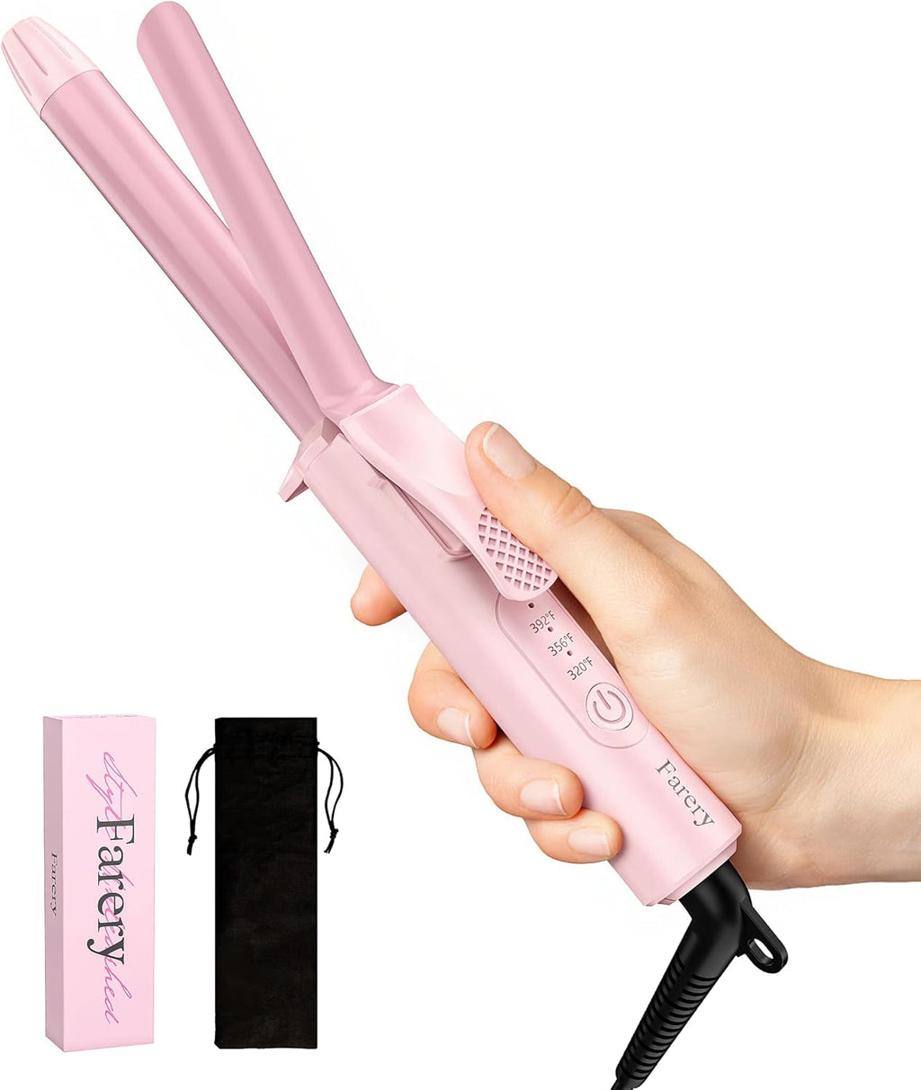 FARERY Mini rizador para cabello corto, rizador de tamaño de viaje...