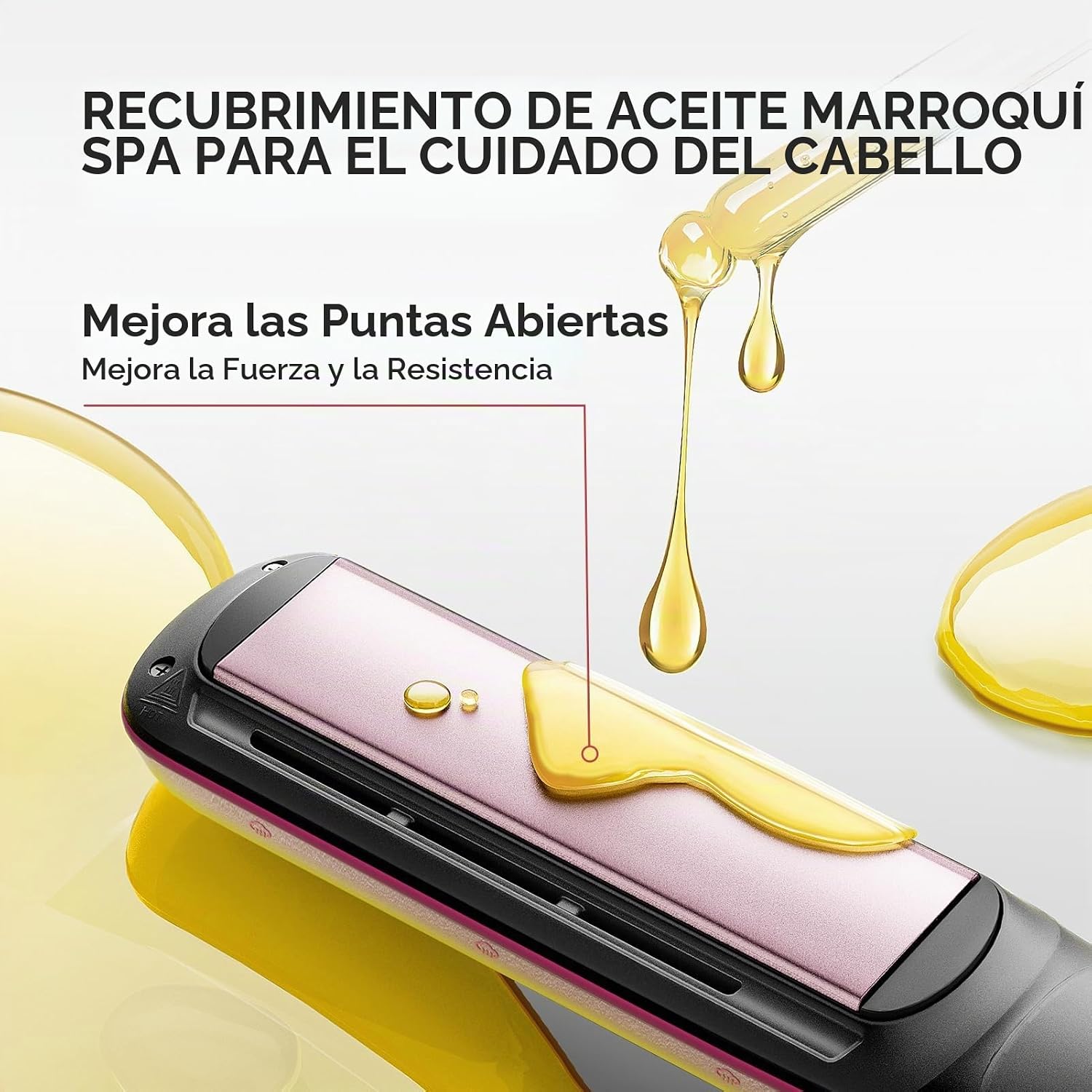 Beautigo - Plancha de pelo a vapor con tanque de 0.8 fl oz y placas...