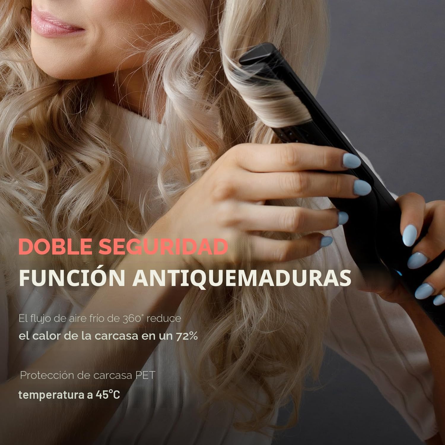 TYMO Airflow 2.0 - Plancha para alisar el cabello y rizador 2 en 1...