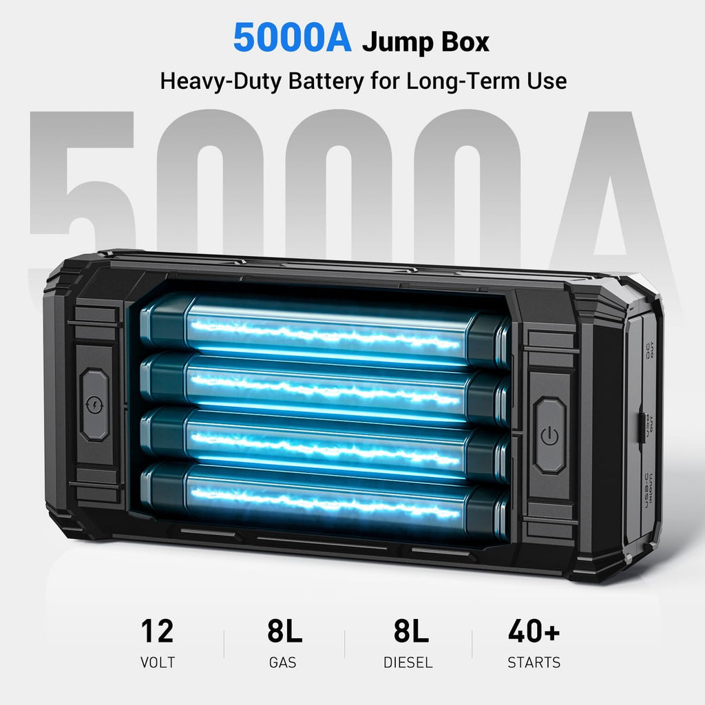 AVAPOW TJ18 5000A Batería Arrancador Portátil con Pantalla HD de 4&...