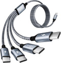 Cable USB C, cable de carga múltiple USB C, cable de carga 4 en 1 c...