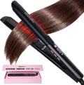 ELLA BELLA® Plancha plana de titanio para alisar el cabello, delgad...