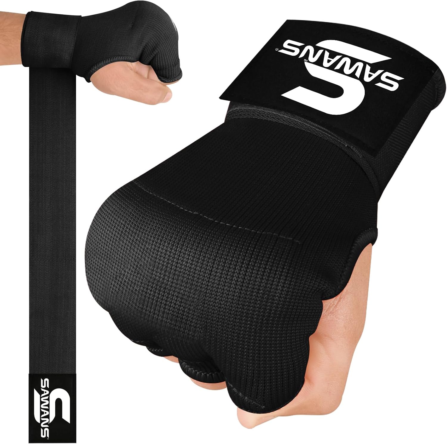SAWANS Guantes interiores de boxeo para protección de manos, correa...