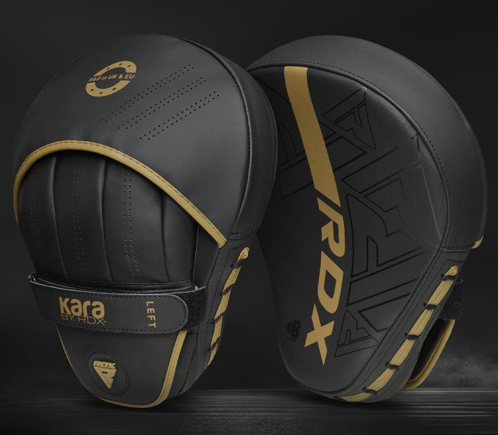 RDX Almohadillas de boxeo Curvadas Focus Mits, Maya Hide Leather Ka...