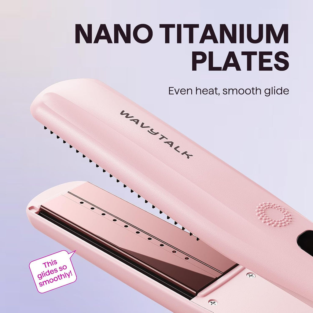 Wavytalk Plancha de pelo a vapor, sesión de vapor, reduce el daño,...