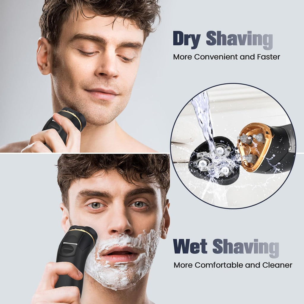Maquinilla de afeitar eléctrica para hombres, cabezal flotante 4D y...