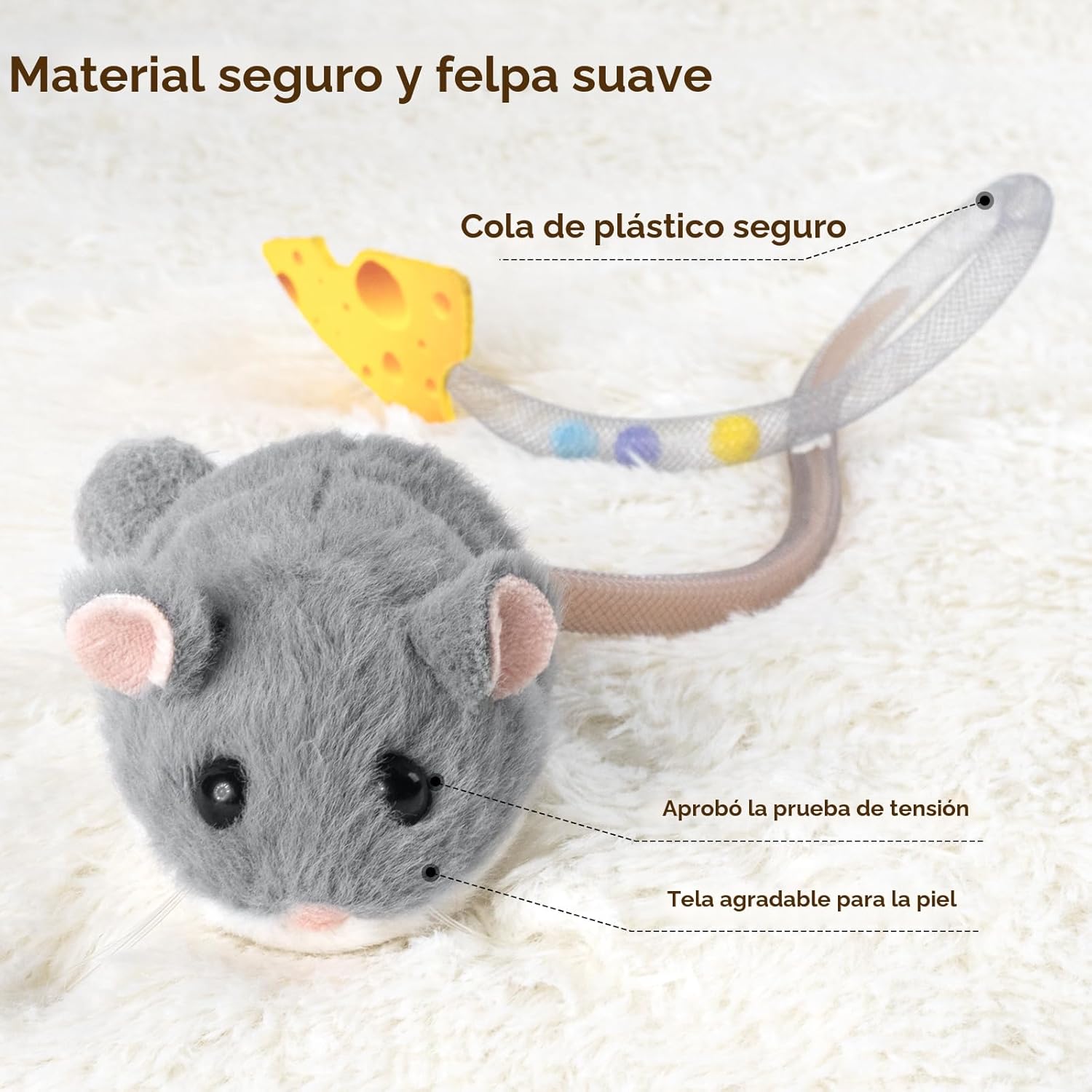 Migipaws MigiMouse - Juguete interactivo para gatos con rodamiento...