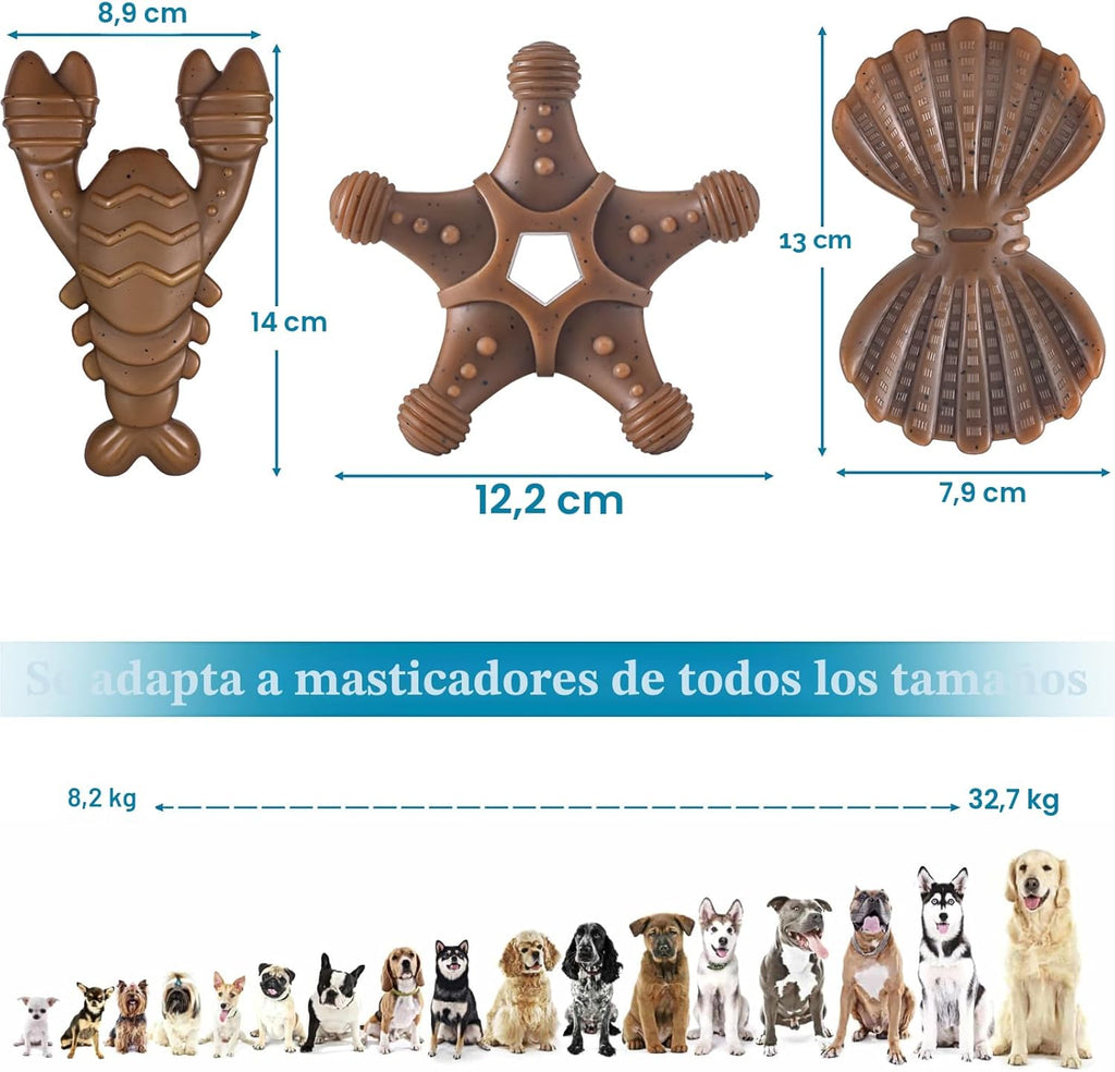NEZIN Juguetes para Perros Masticadores Agresivos, Juguetes Indestr...