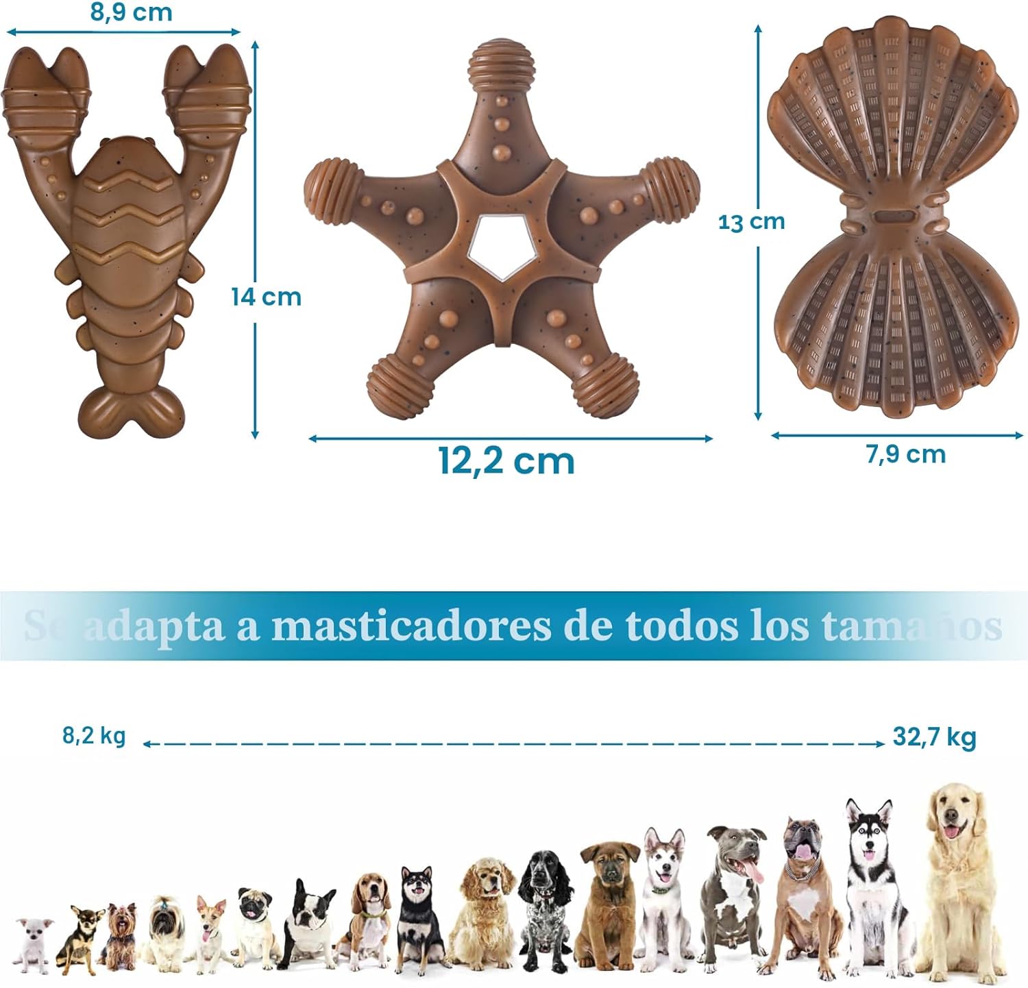 NEZIN Juguetes para Perros Masticadores Agresivos, Juguetes Indestr...