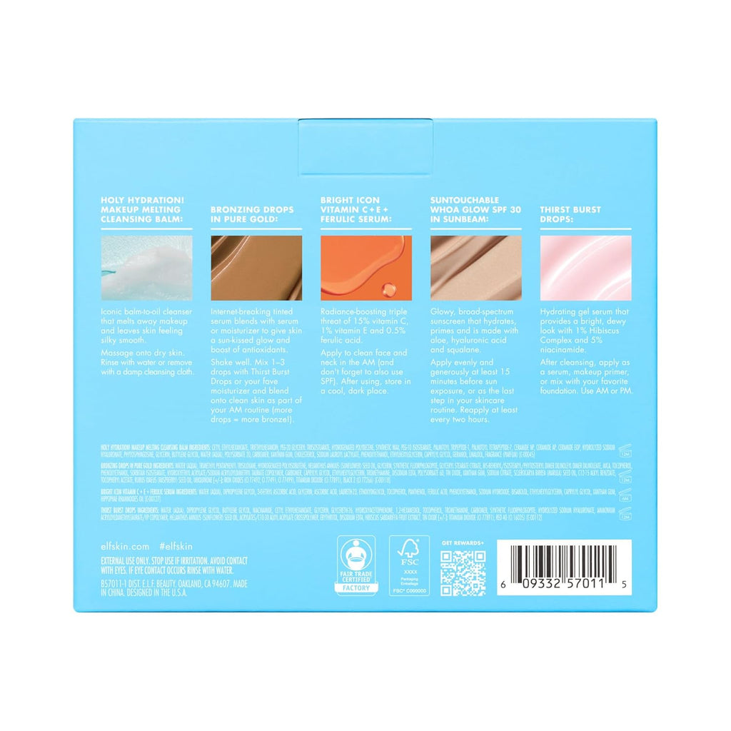 e.l.f. SKIN Best &amp; Obsessed - Kit de cuidado de la piel, remove...