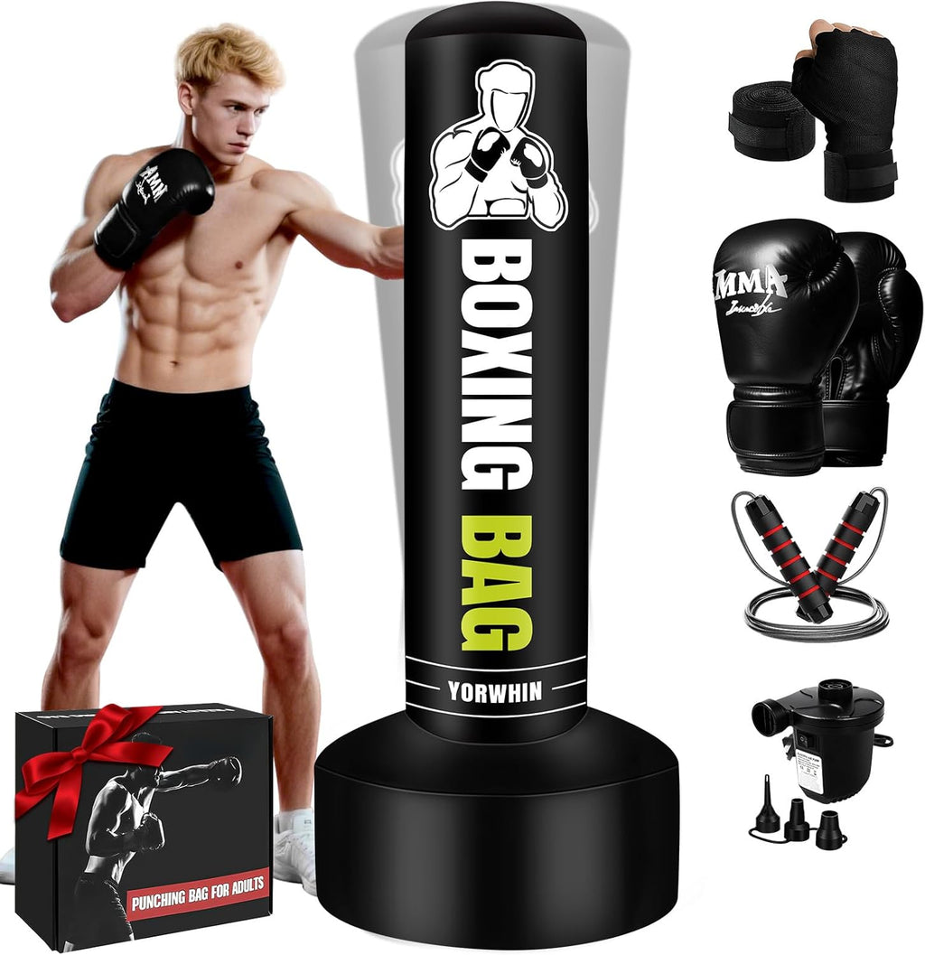 Saco de boxeo independiente para adultos y adolescentes, saco de bo...
