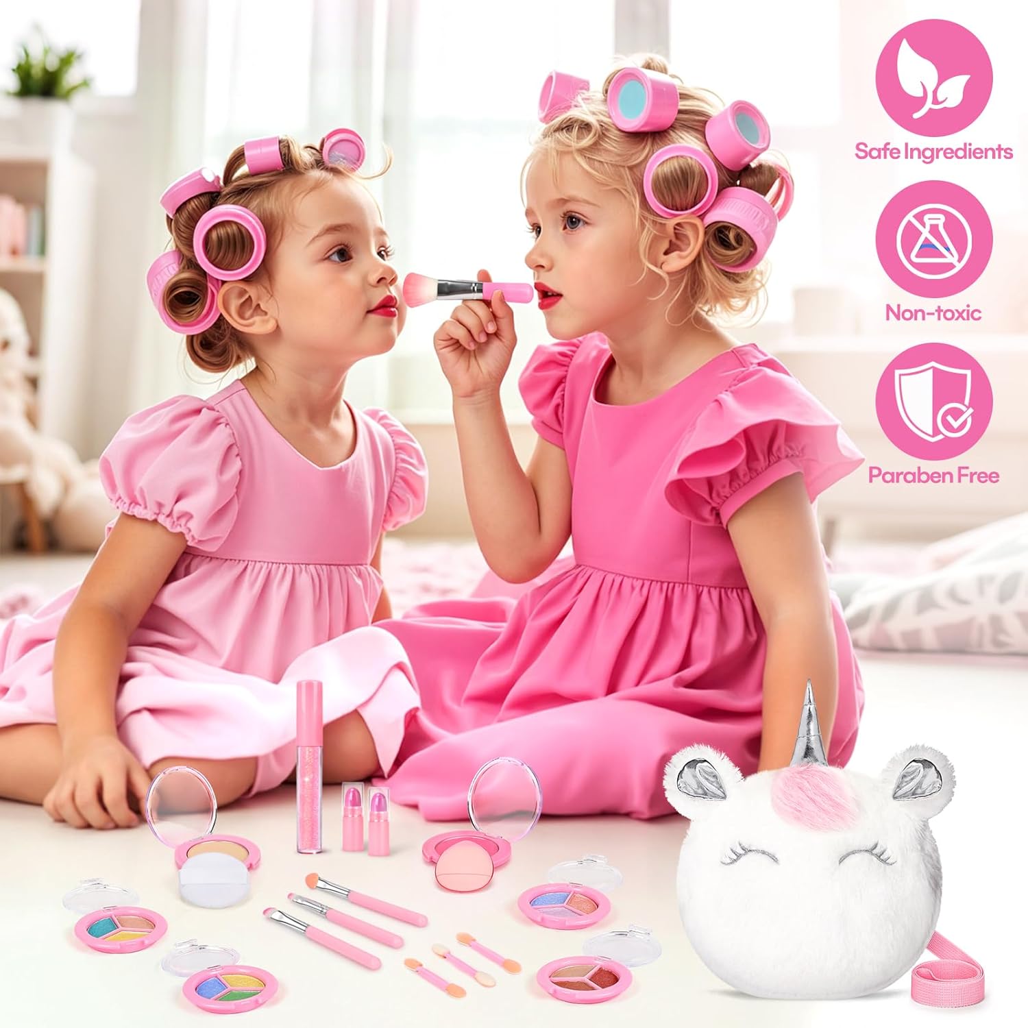 Kit de maquillaje real para niñas de 3 a 10 años: juego de juguetes...