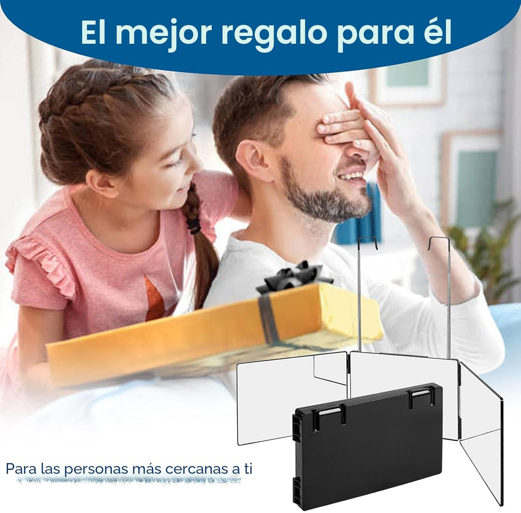 LMZNXCZ Espejo de 3 vías para corte de pelo propio, cortes de pelo...