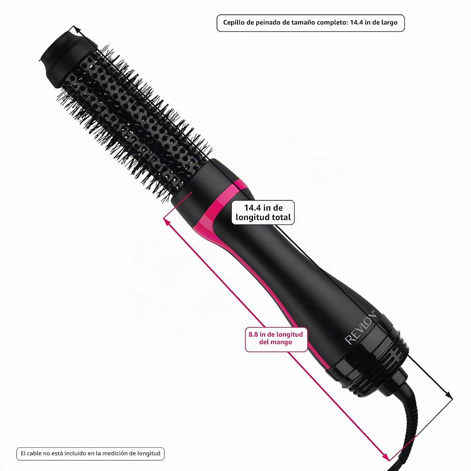 REVLONSecador de cepillo redondo de un paso 1-1 \/ 2 "de una et...