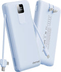 Charmast Cargador portátil de 20000mAh con cables incorporados y en...