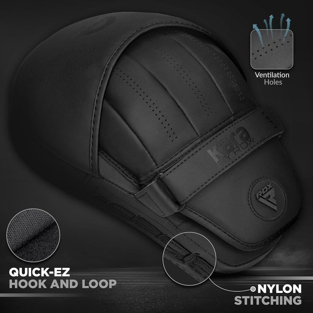 RDX Almohadillas de boxeo Curvadas Focus Mits, Maya Hide Leather Ka...