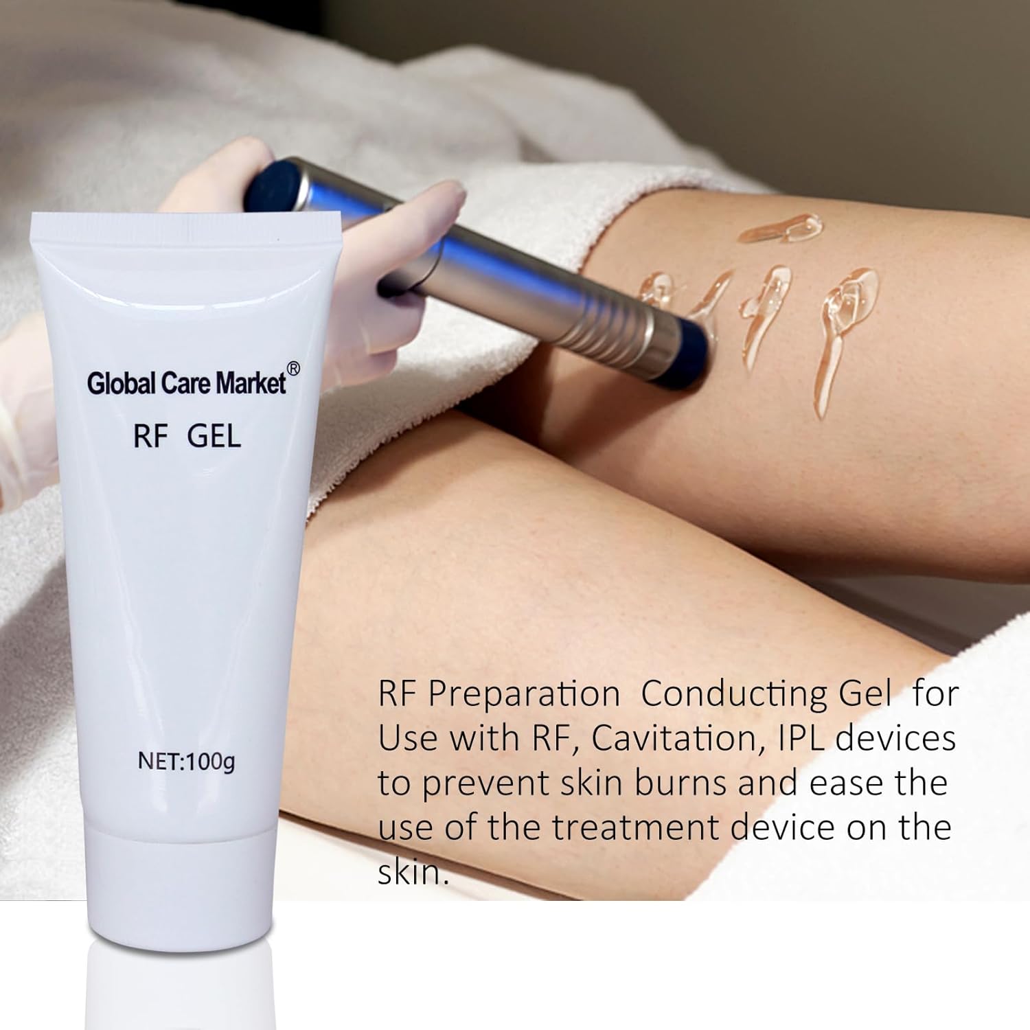 Gel conductor RF para dispositivo de microcorriente, crema hidratan...