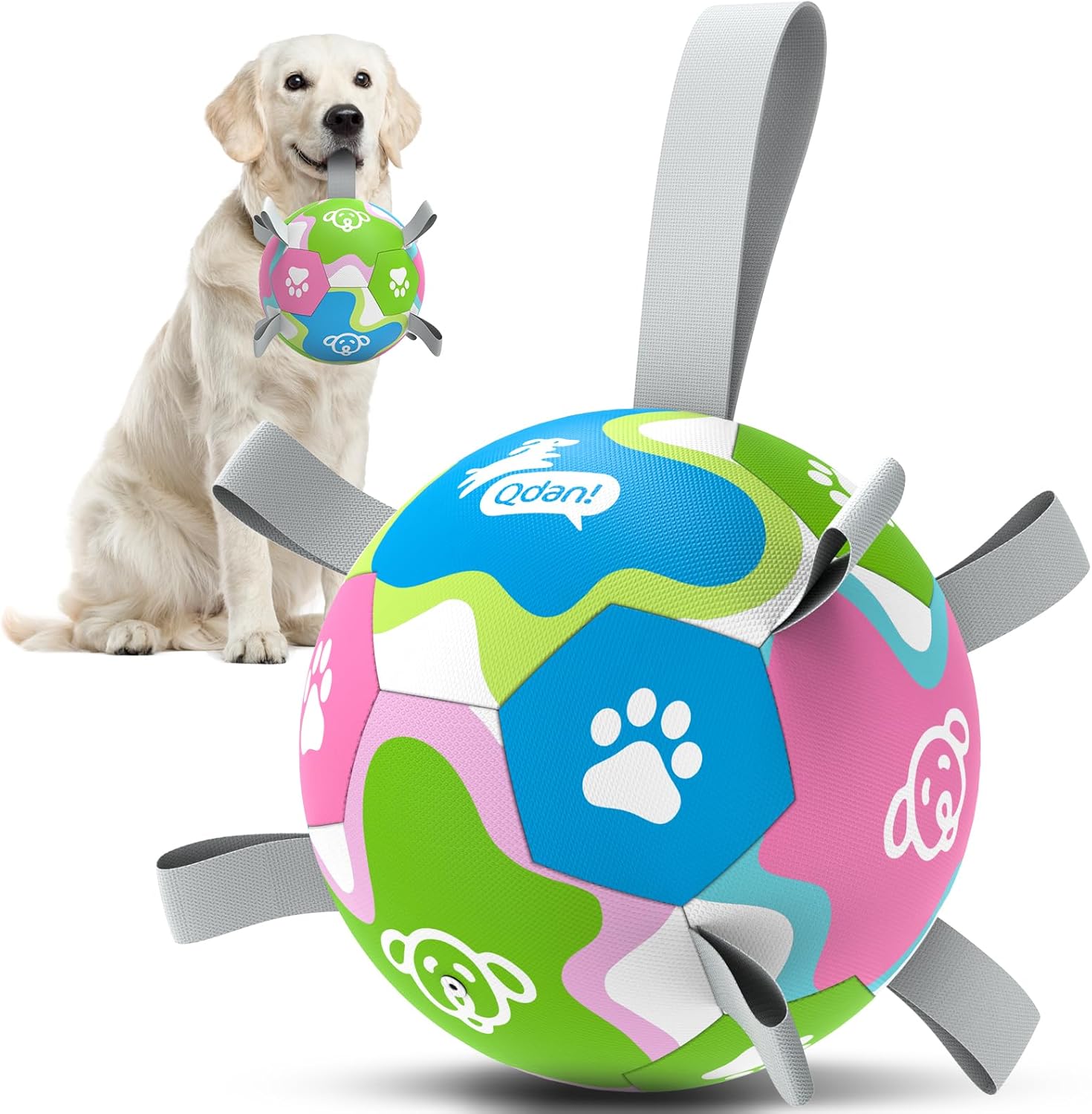QDAN Juguetes para perros de 6 pulgadas, bolas duraderas para perro...